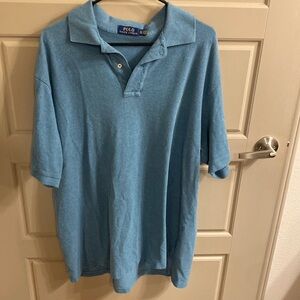 Men’s blue short sleeve polo